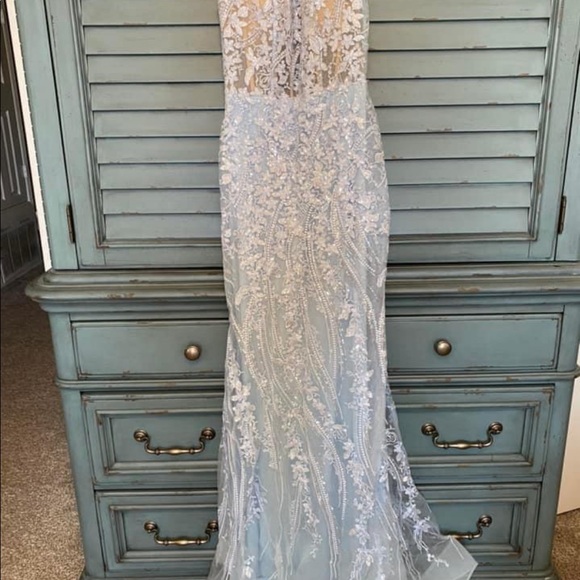 Sherri Hill size 2. Lace up back. Ice blue. - Picture 7 of 8